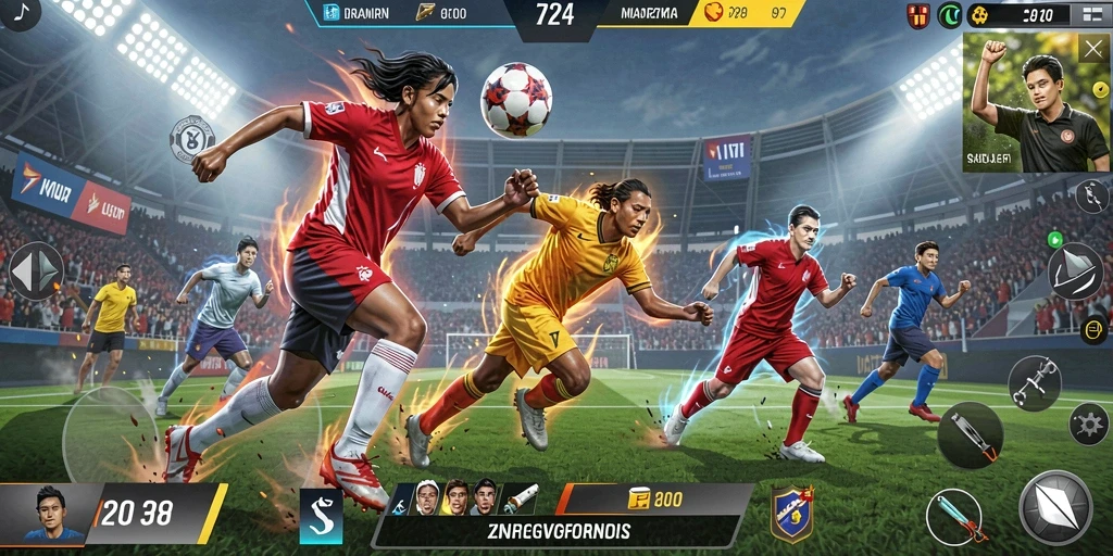 Tangkapan layar ketiga menunjukkan aksi seru saat melawan monster dalam game.